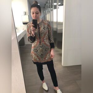 Theory Multicolor Paisley Women's Button Down Shirt